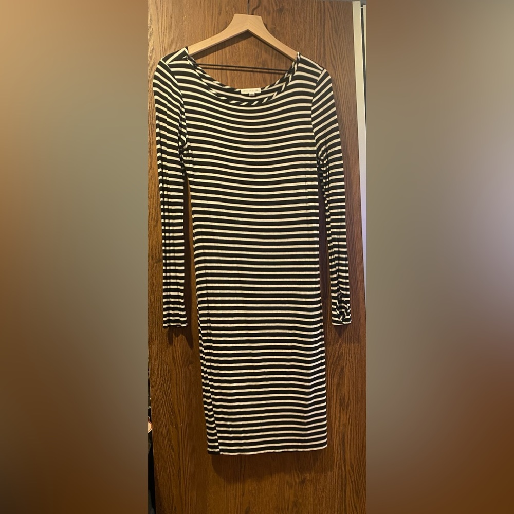 Striped black and white dress. Well Used.  Made in the USA.